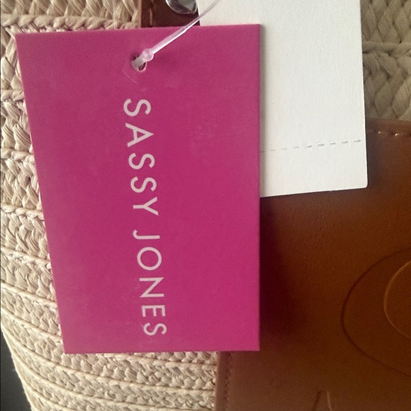 Sassy Jones Tan and Cream Tote Bag - Picture 2 of 8